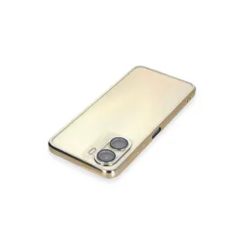 Newface Vivo Y16 Kılıf Razer Lensli Silikon - Gold