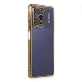 Newface Xiaomi Poco X5 Pro 5G Kılıf Razer Lensli Silikon - Gold