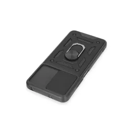 Newface Xiaomi Redmi Note 12 5G Kılıf Pars Lens Yüzüklü Silikon - Siyah