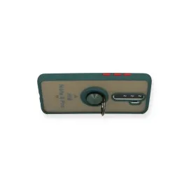 Newface Xiaomi Redmi Note 8 Pro Kılıf Montreal Yüzüklü Silikon Kapak - Yeşil