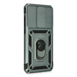 Newface Xiaomi Redmi Note 8 Pro Kılıf Pars Lens Yüzüklü Silikon - Yeşil