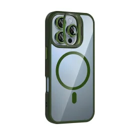 Joko Apple Iphone 16 Pro Max Remim Lensli Magsafe Standlı Kapak - Koyu Yeşil