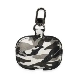 Newface Airpods 3 (3.nesil) Çanta Kamuflaj Deri Kılıf - Gri