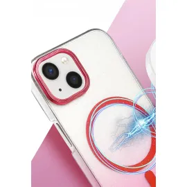 Newface Apple Iphone 15 Glossy Magsafe Kapak - Çöl Titanyum