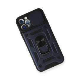Newface Iphone 12 Pro Kılıf Pars Lens Yüzüklü Silikon - Lacivert