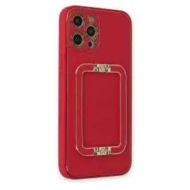 Newface Iphone 12 Pro Max Kılıf Coco Elit Kapak - Kırmızı