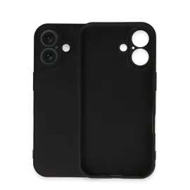 Newface Iphone 16 Plus Kılıf Nano Içi Kadife Silikon - Siyah