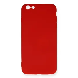 Newface Iphone 6 Plus Kılıf Nano Içi Kadife Silikon - Kırmızı