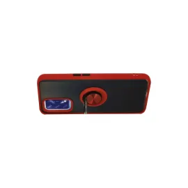 Newface Oppo A74 4G Kılıf Montreal Yüzüklü Silikon Kapak - Kırmızı