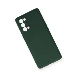 Newface Oppo Reno 5 Pro Kılıf Nano Içi Kadife Silikon - Koyu Yeşil