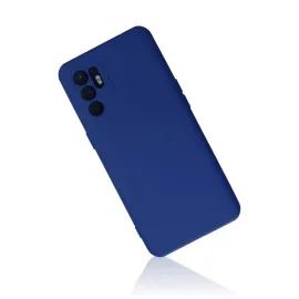 Newface Oppo Reno 6 Kılıf Nano Içi Kadife Silikon - Mavi