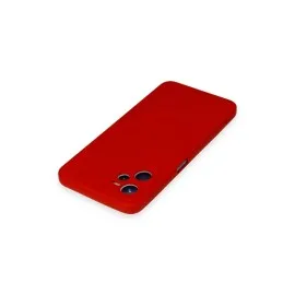 Newface Realme C35 Kılıf Nano Içi Kadife Silikon - Kırmızı