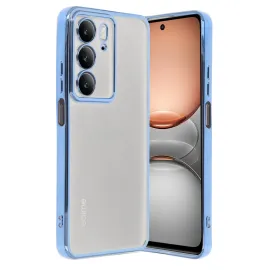 Newface Realme C75 4G Kılıf Razer Lensli Silikon - Açık Mavi