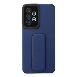 Newface Samsung Galaxy A33 5G Kılıf Mega Standlı Silikon - Mavi