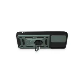 Newface Samsung Galaxy A54 5G Kılıf Pars Lens Yüzüklü Silikon - Yeşil