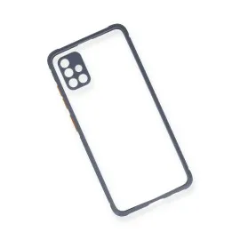 Newface Samsung Galaxy A71 Kılıf Miami Şeffaf Silikon - Gri