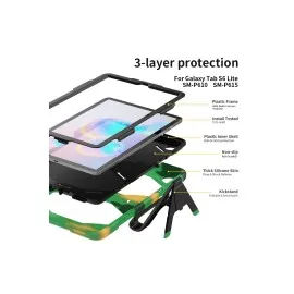 Newface Samsung Galaxy T500 Tab A7 10.4 Kılıf Griffin Tablet Kapak - Kamuflaj