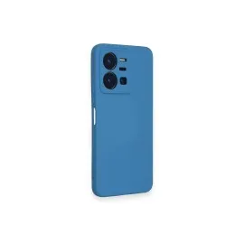 Newface Vivo Y35 Kılıf Nano Içi Kadife Silikon - Mavi