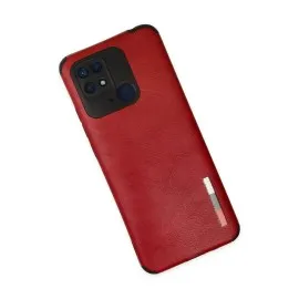 Newface Xiaomi Redmi 10C Kılıf Loop Deri Silikon - Kırmızı