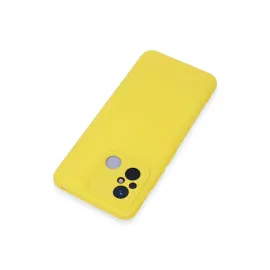 Newface Xiaomi Redmi 12C Kılıf Nano Içi Kadife Silikon - Sarı