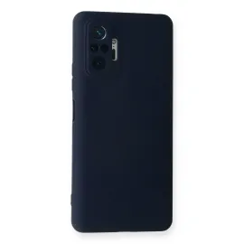 Newface Xiaomi Redmi Note 10 Pro Kılıf Nano Içi Kadife Silikon - Lacivert
