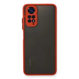 Newface Xiaomi Redmi Note 11S Kılıf Montreal Silikon Kapak - Kırmızı
