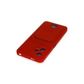 Newface Xiaomi Redmi Note 12 4G Kılıf Kelvin Kartvizitli Silikon - Kırmızı