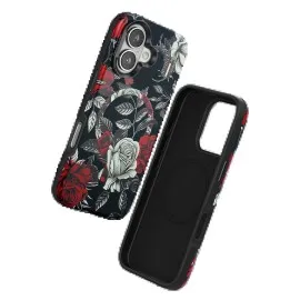 Onegif Iphone 16 Flower Series Magsafe Kapak - Siyah