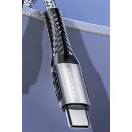 Konfulon Dc43 Type-C To Type-C 1M Örgü 60W Hızlı Şarj Kablo - Yeşil