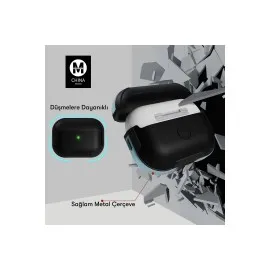 Newface Airpods 3 (3.nesil) Movenchy Mo-A8 Armor Kılıf - Lacivert