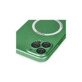 Newface Iphone 12 Pro Kılıf Jack Magneticsafe Lens Silikon - Yeşil