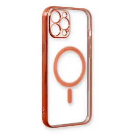 Newface Iphone 12 Pro Kılıf Magneticsafe Lazer Silikon - Kırmızı