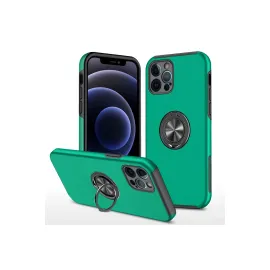 Newface Iphone 12 Pro Max Kılıf Elit Yüzüklü Kapak - Yeşil