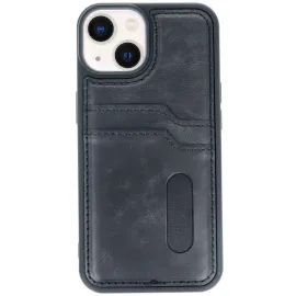 Newface Iphone 14 Kılıf Sara Kartvizitli Deri Kılıf - Siyah