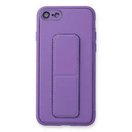 Newface Iphone 7 Kılıf Coco Deri Standlı Kapak - Koyu Lila