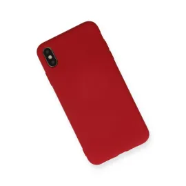Newface Iphone X Kılıf Nano Içi Kadife Silikon - Kırmızı