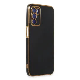 Newface Oppo A16 Kılıf Volet Silikon - Siyah