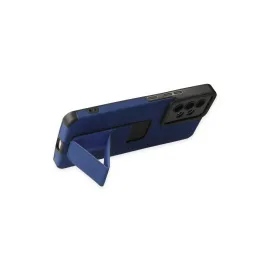 Newface Samsung Galaxy A53 5G Kılıf Mega Standlı Silikon - Mavi