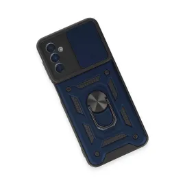 Newface Samsung Galaxy M14 5G Kılıf Pars Lens Yüzüklü Silikon - Lacivert