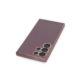 Newface Samsung Galaxy S23 Ultra Kılıf Volet Silikon - Mor