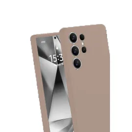 Newface Samsung Galaxy S25 Ultra Kılıf Nano Içi Kadife Silikon - Pudra