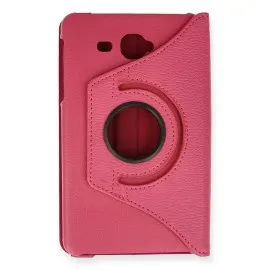 Newface Samsung Galaxy T280 Tab A 7 Kılıf 360 Tablet Deri Kılıf - Pembe