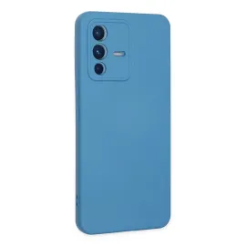 Newface Vivo V23 5G Kılıf Nano Içi Kadife Silikon - Mavi