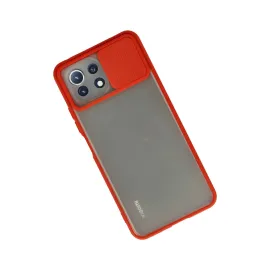 Newface Xiaomi Mi 11 Lite Kılıf Palm Buzlu Kamera Sürgülü Silikon - Kırmızı