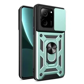 Newface Xiaomi Mi 13T Pro Kılıf Pars Lens Yüzüklü Silikon - Yeşil