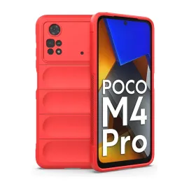 Newface Xiaomi Poco M4 Pro 4G Kılıf Optimum Silikon - Kırmızı
