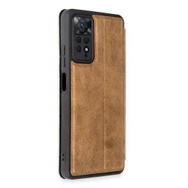 Newface Xiaomi Redmi Note 12 Pro 4G Kılıf Flip Cover - Taba