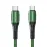 Konfulon DC43 Type-C to Type-C 1M Örgü 60W Hızlı Şarj Kablo - Yeşil