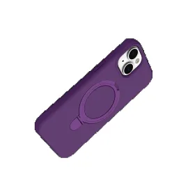 Newface Apple Iphone 15 Plus Regal Magsafe Standlı Kapak - Derin Mor