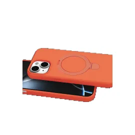 Newface Apple Iphone 15 Plus Regal Magsafe Standlı Kapak - Turuncu